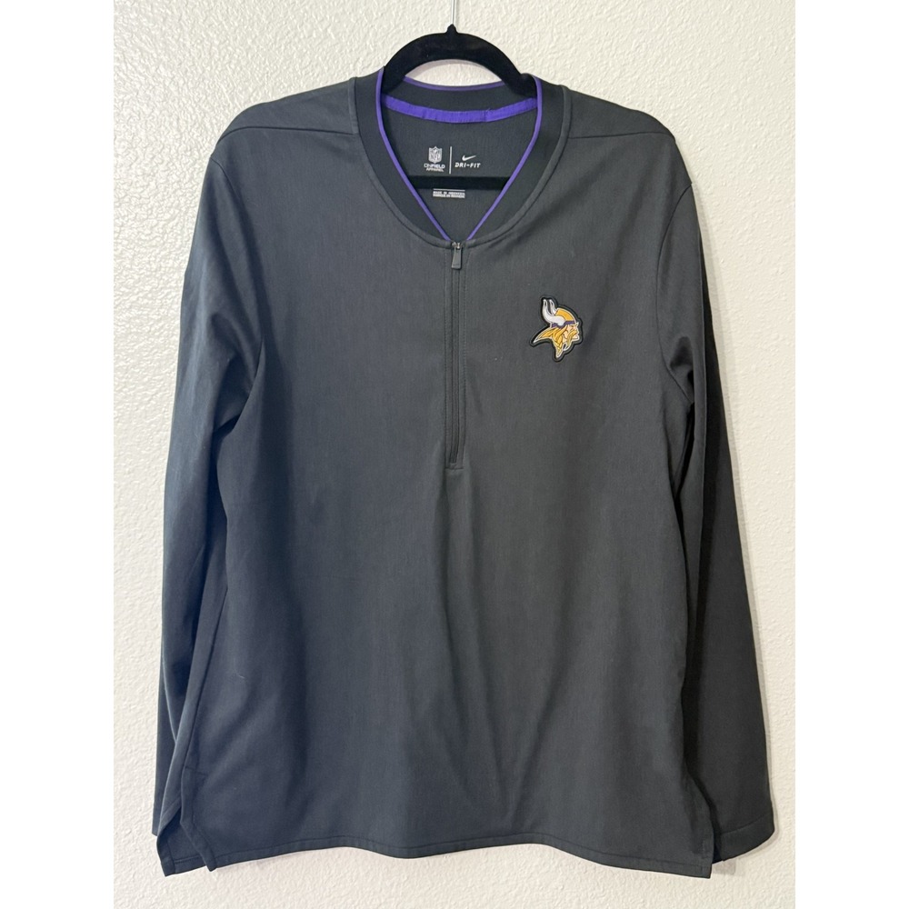 Nike Dri-FIT Minnesota Vikings On-Field Half Zip Pullover Large